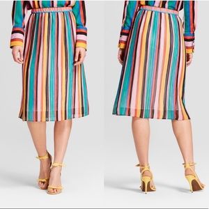 Like New, Who What Wear Multi Color Striped Skirt